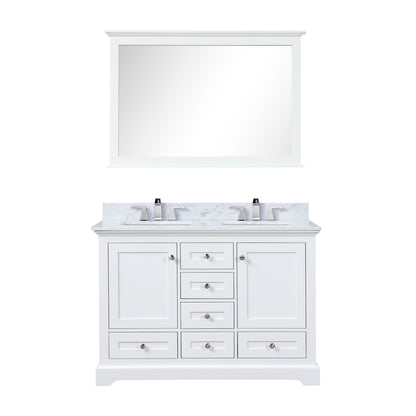 Dukes 48 in. W x 22 in. D White Double Bath Vanity