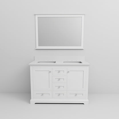 Dukes 48 in. W x 22 in. D White Double Bath Vanity