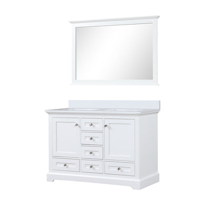 Dukes 48 in. W x 22 in. D White Double Bath Vanity