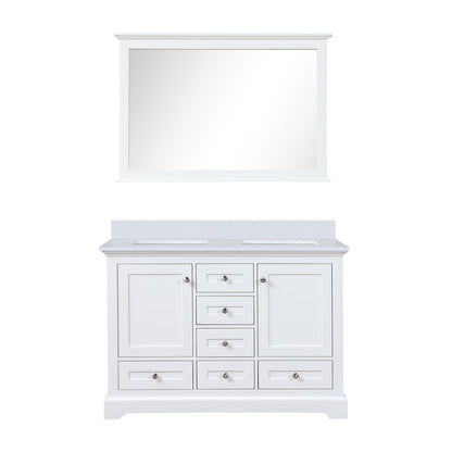 Dukes 48 in. W x 22 in. D White Double Bath Vanity