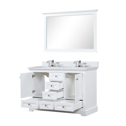 Dukes 48 in. W x 22 in. D White Double Bath Vanity