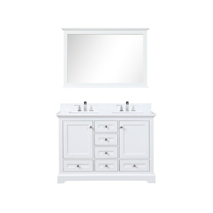 Dukes 48 in. W x 22 in. D White Double Bath Vanity