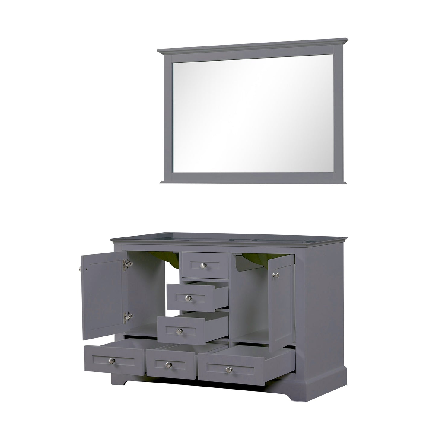 Dukes 48 in. W x 22 in. D Dark Grey Double Bath Vanity