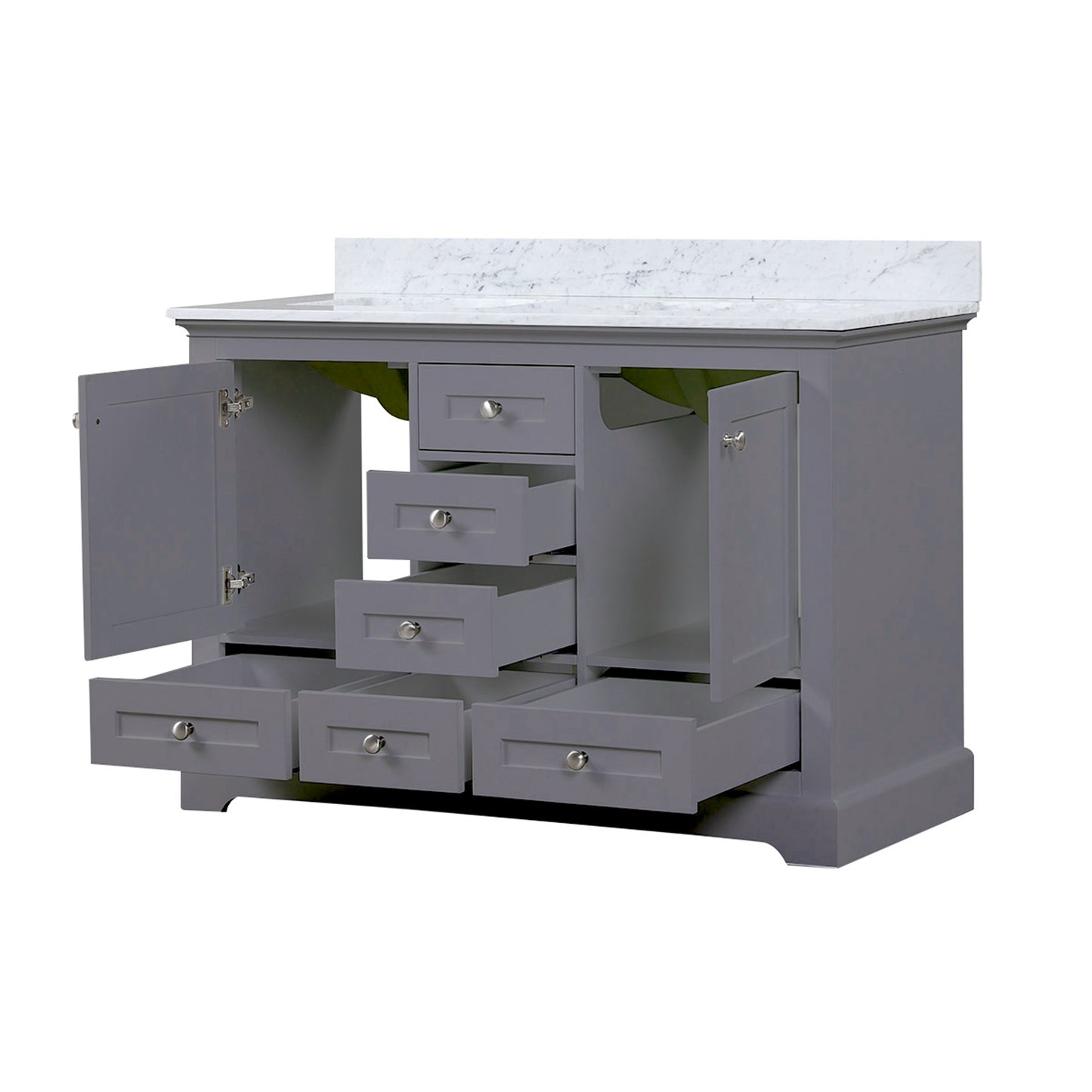 Dukes 48 in. W x 22 in. D Dark Grey Double Bath Vanity