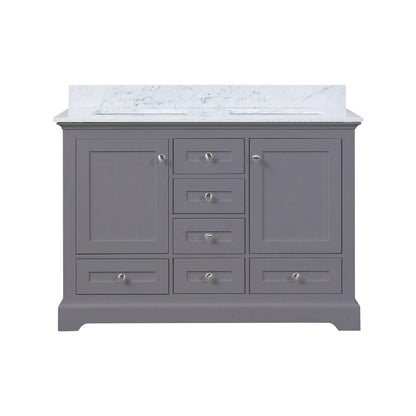 Dukes 48 in. W x 22 in. D Dark Grey Double Bath Vanity