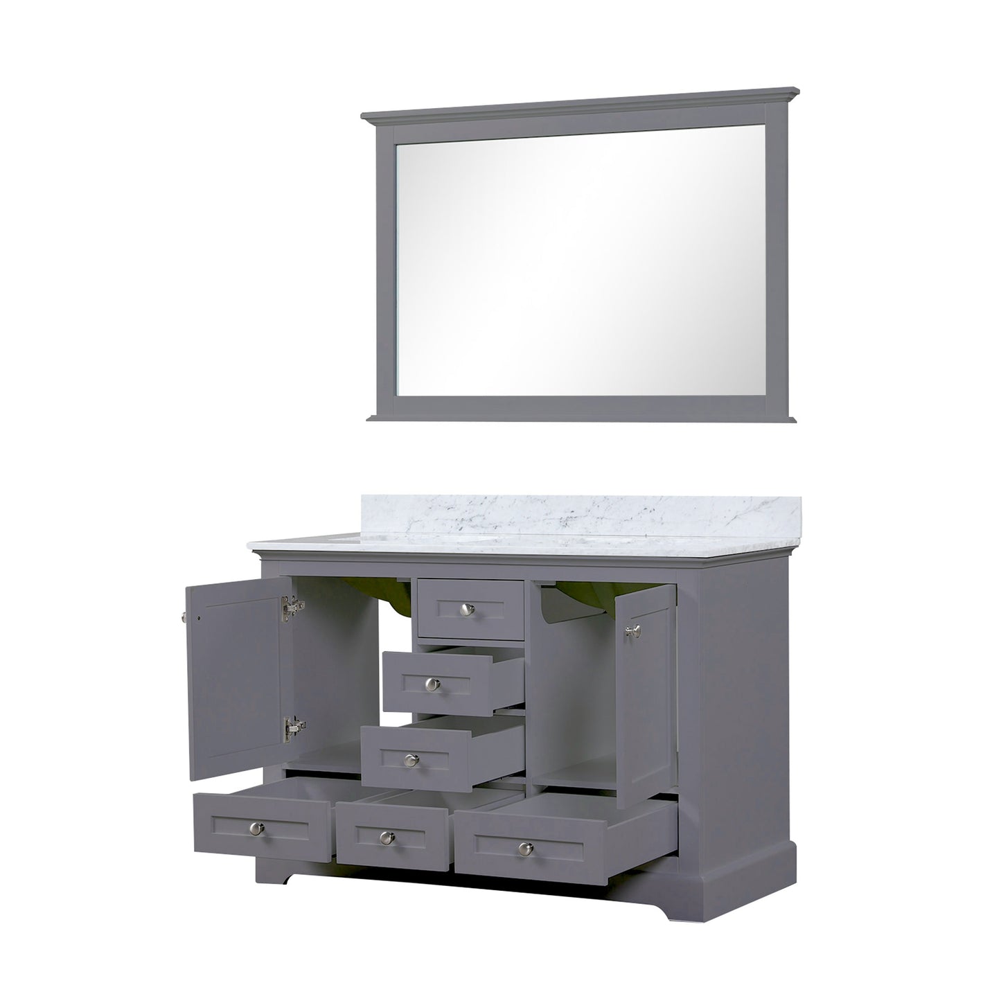 Dukes 48 in. W x 22 in. D Dark Grey Double Bath Vanity