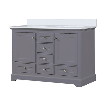 Dukes 48 in. W x 22 in. D Dark Grey Double Bath Vanity