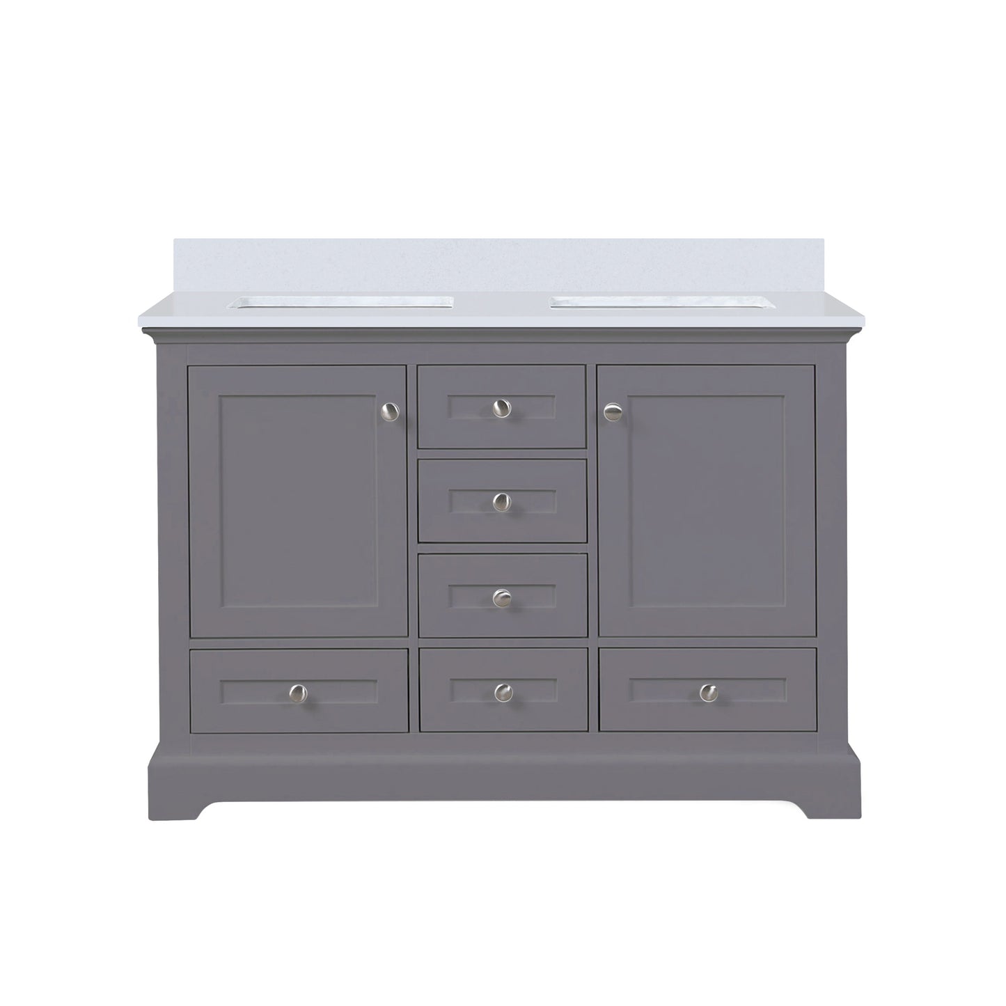 Dukes 48 in. W x 22 in. D Dark Grey Double Bath Vanity