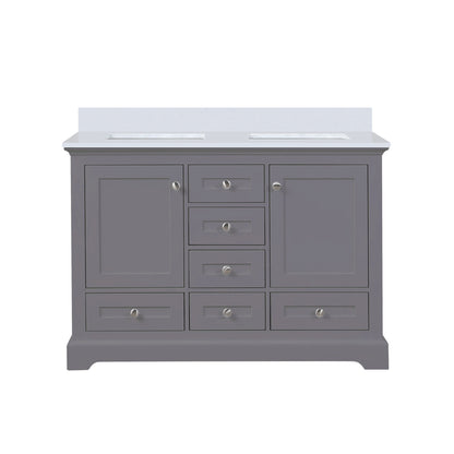 Dukes 48 in. W x 22 in. D Dark Grey Double Bath Vanity