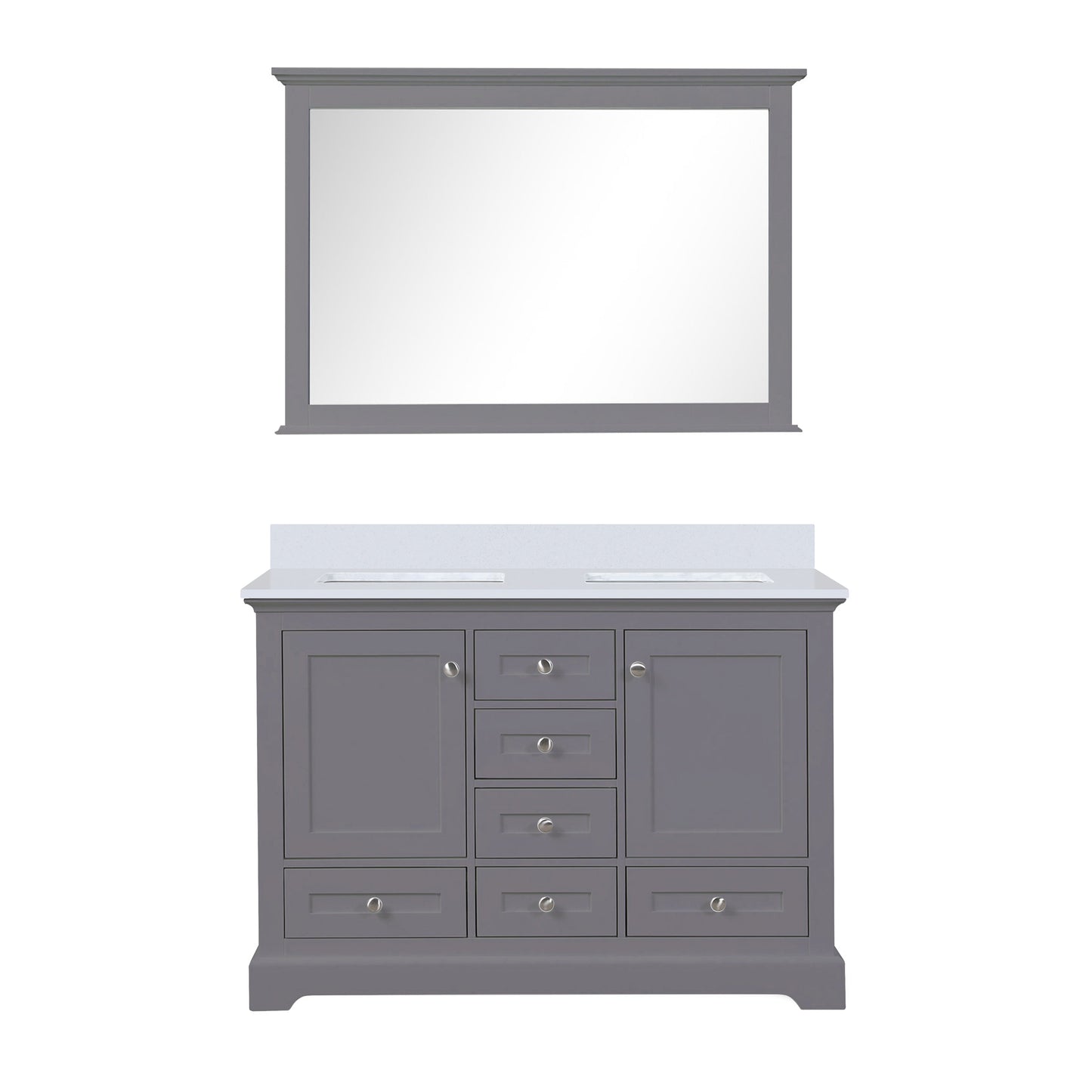Dukes 48 in. W x 22 in. D Dark Grey Double Bath Vanity