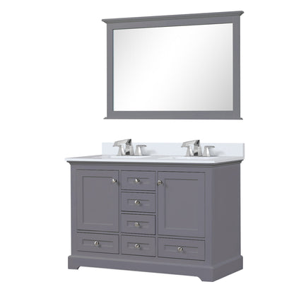 Dukes 48 in. W x 22 in. D Dark Grey Double Bath Vanity