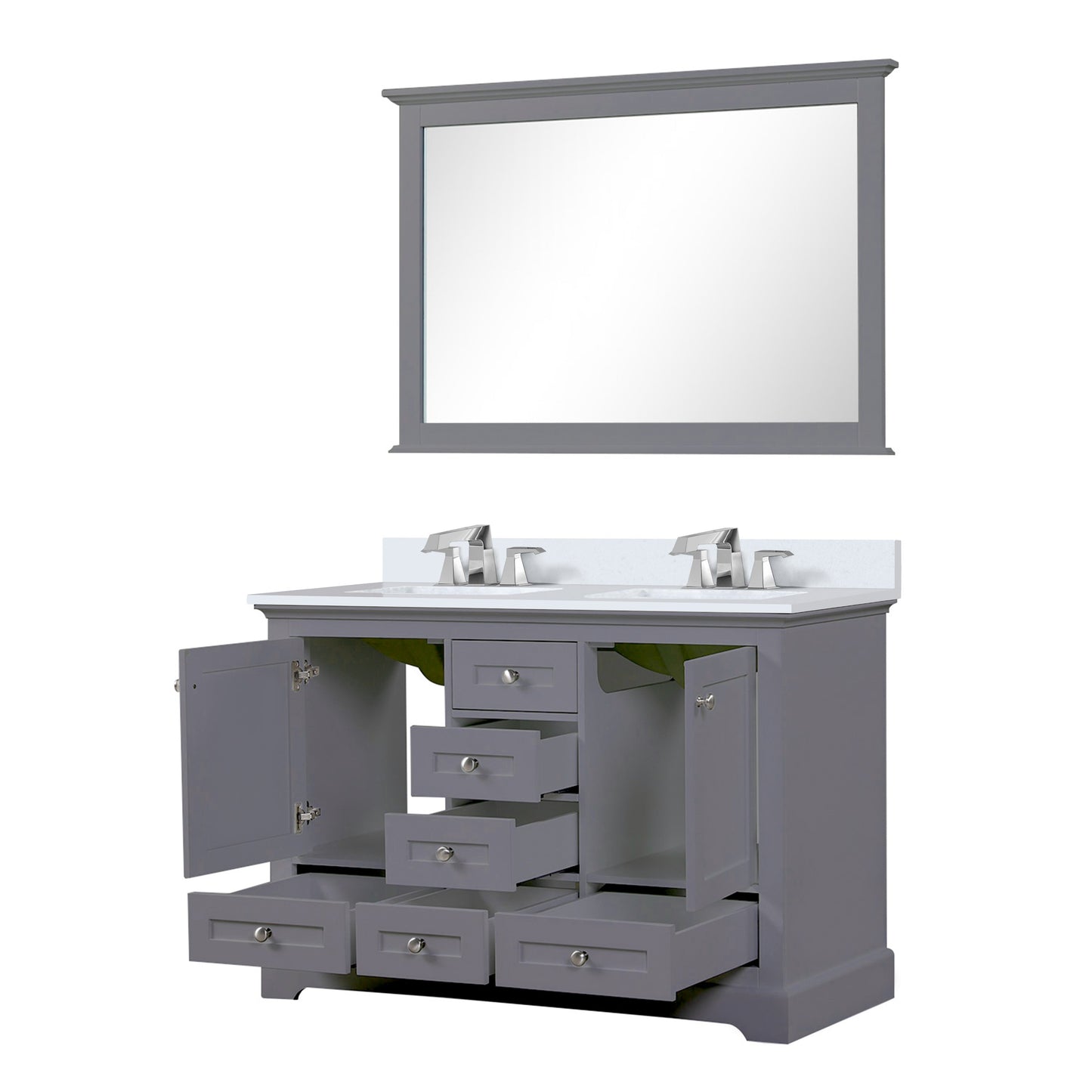 Dukes 48 in. W x 22 in. D Dark Grey Double Bath Vanity
