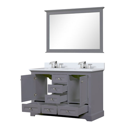 Dukes 48 in. W x 22 in. D Dark Grey Double Bath Vanity
