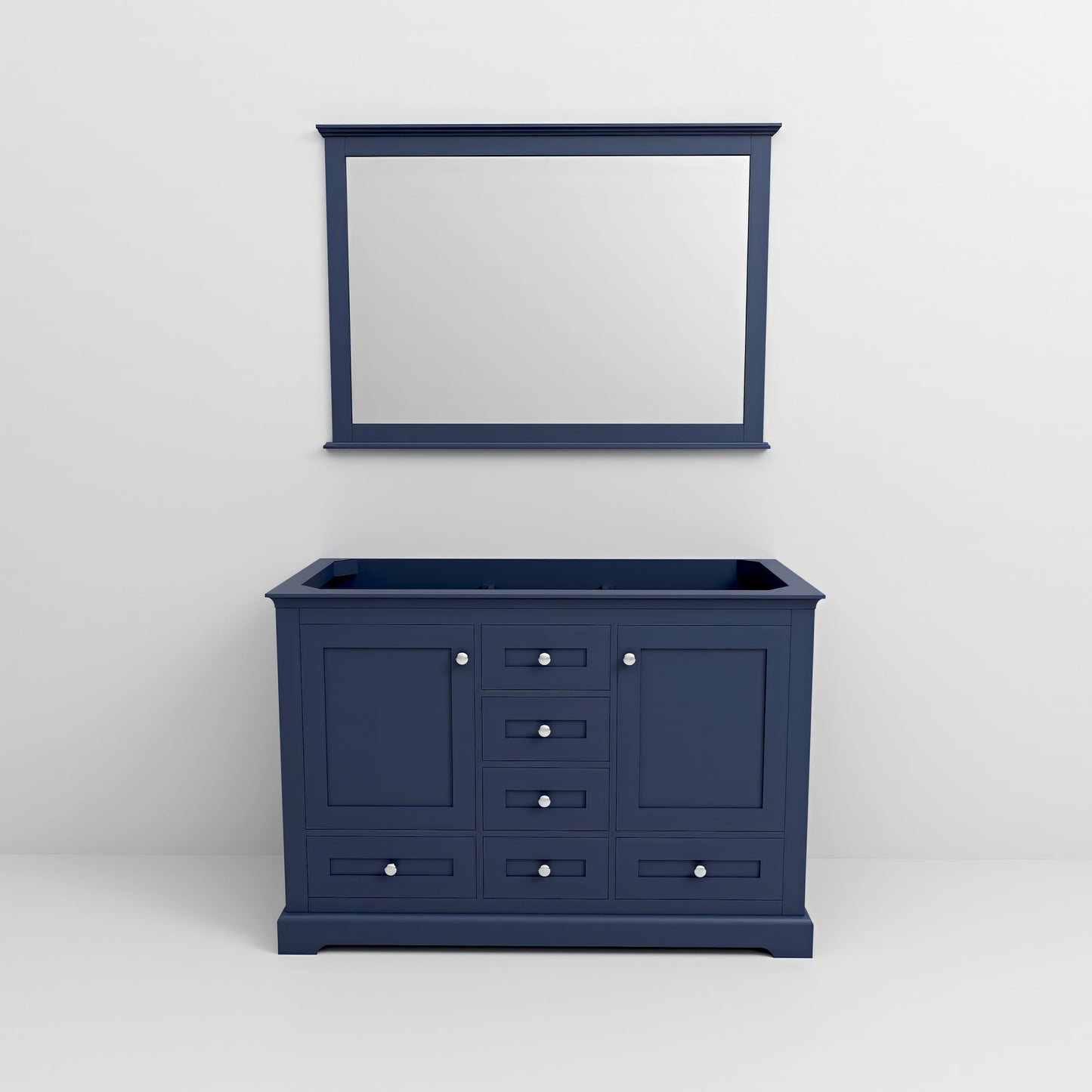 Dukes 48 in. W x 22 in. D Navy Blue Double Bath Vanity