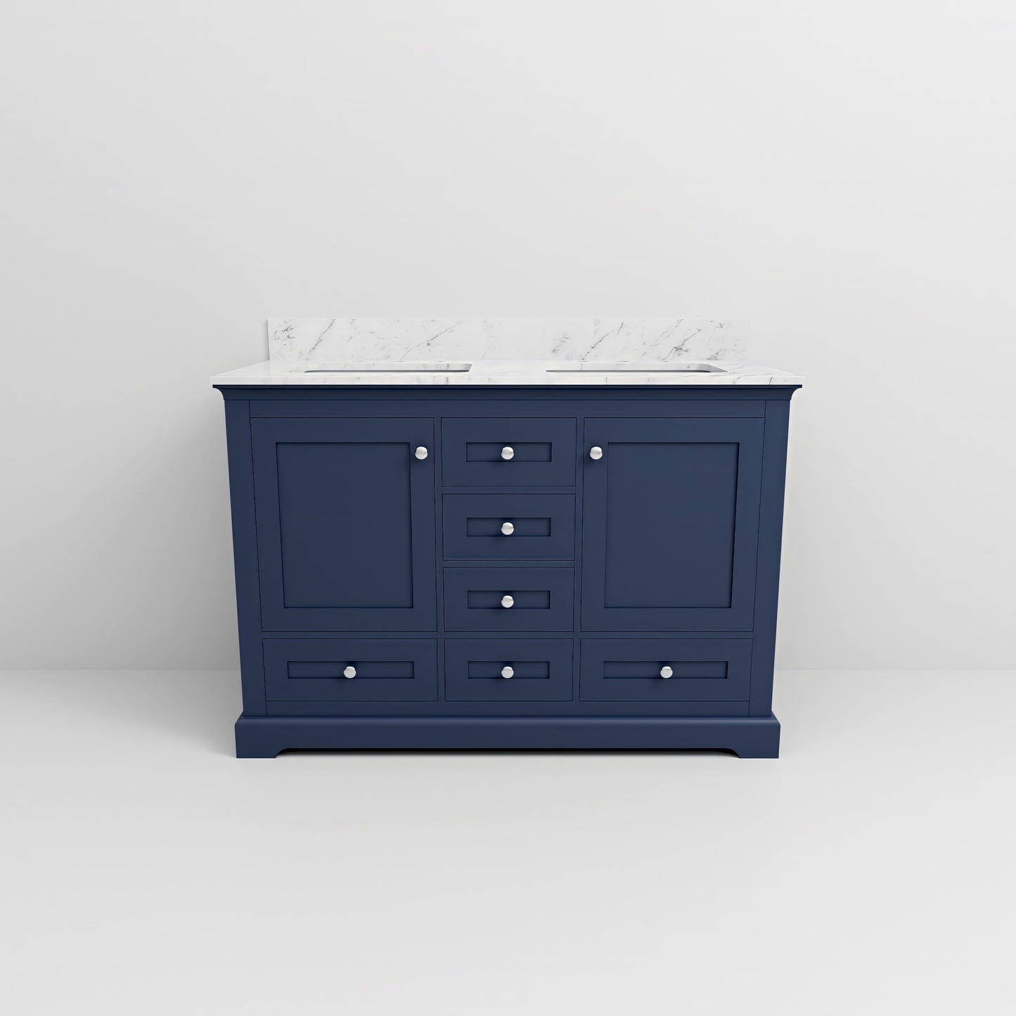Dukes 48 in. W x 22 in. D Navy Blue Double Bath Vanity