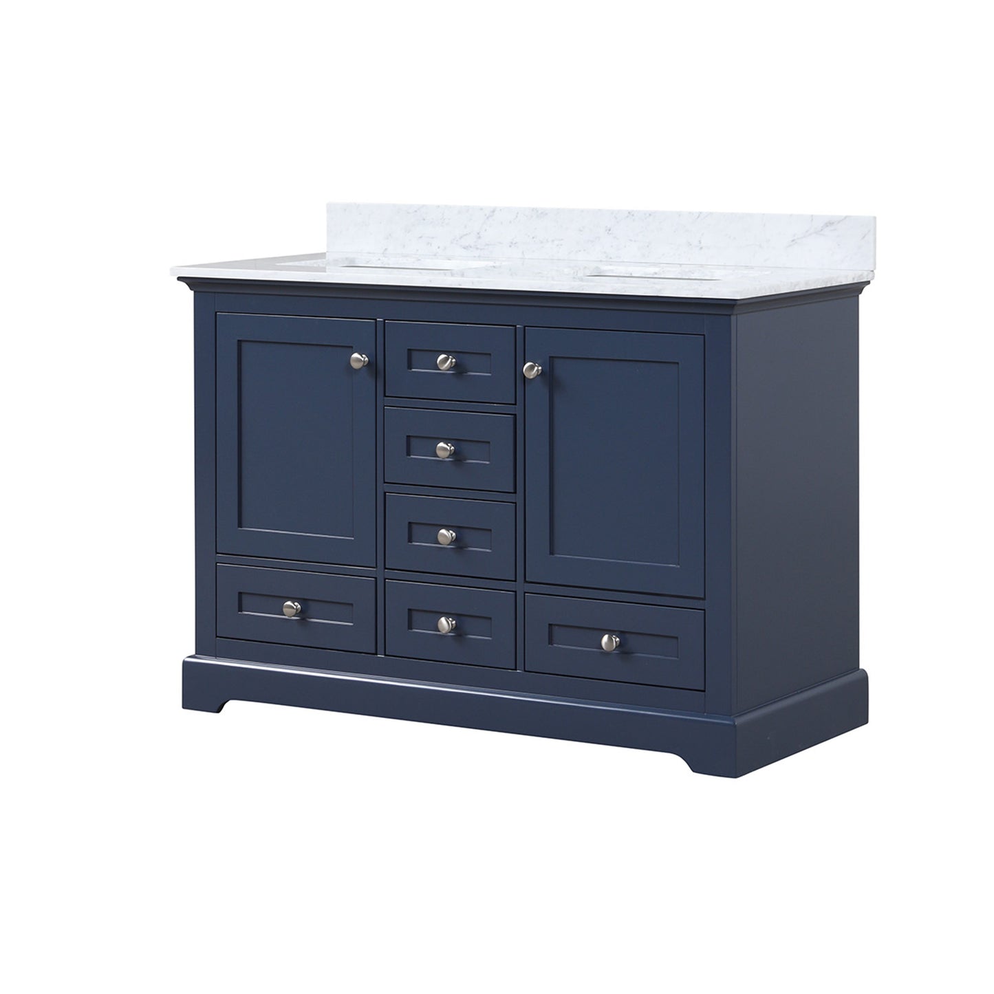 Dukes 48 in. W x 22 in. D Navy Blue Double Bath Vanity