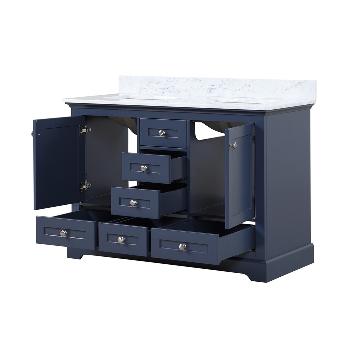 Dukes 48 in. W x 22 in. D Navy Blue Double Bath Vanity