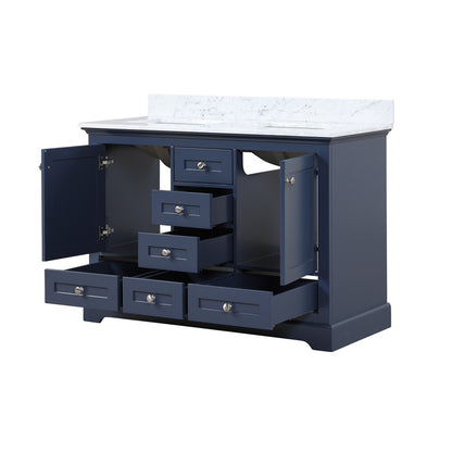 Dukes 48 in. W x 22 in. D Navy Blue Double Bath Vanity