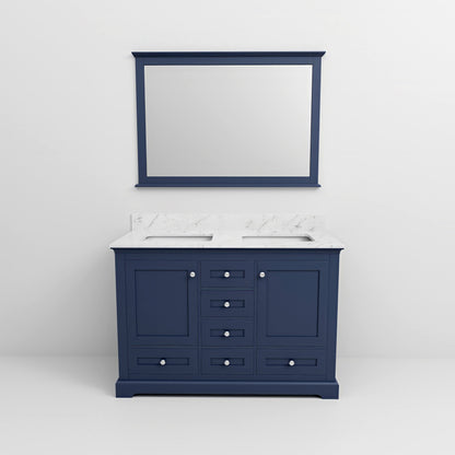 Dukes 48 in. W x 22 in. D Navy Blue Double Bath Vanity
