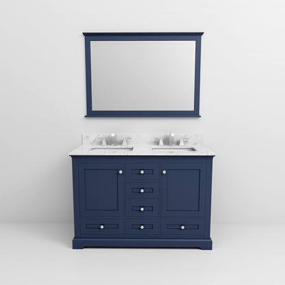 Dukes 48 in. W x 22 in. D Navy Blue Double Bath Vanity