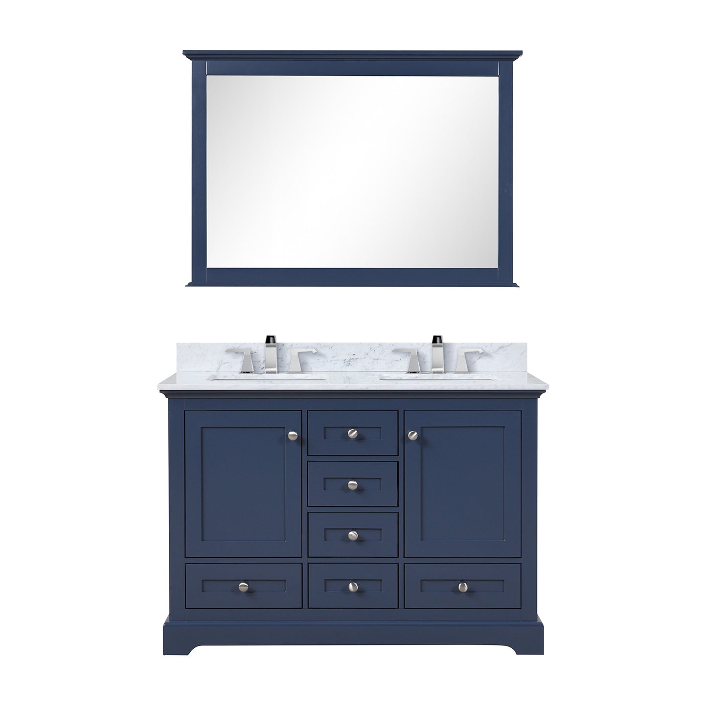 Dukes 48 in. W x 22 in. D Navy Blue Double Bath Vanity