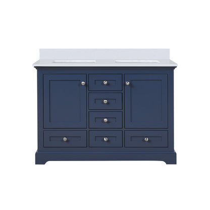 Dukes 48 in. W x 22 in. D Navy Blue Double Bath Vanity