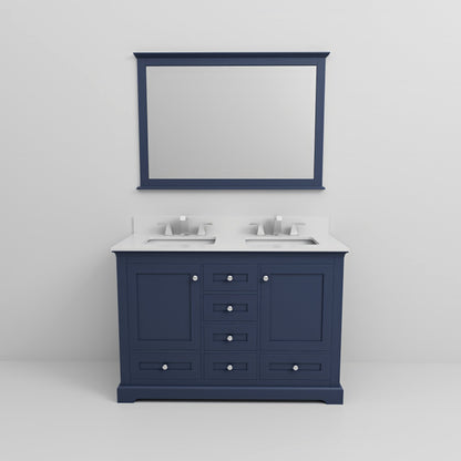 Dukes 48 in. W x 22 in. D Navy Blue Double Bath Vanity