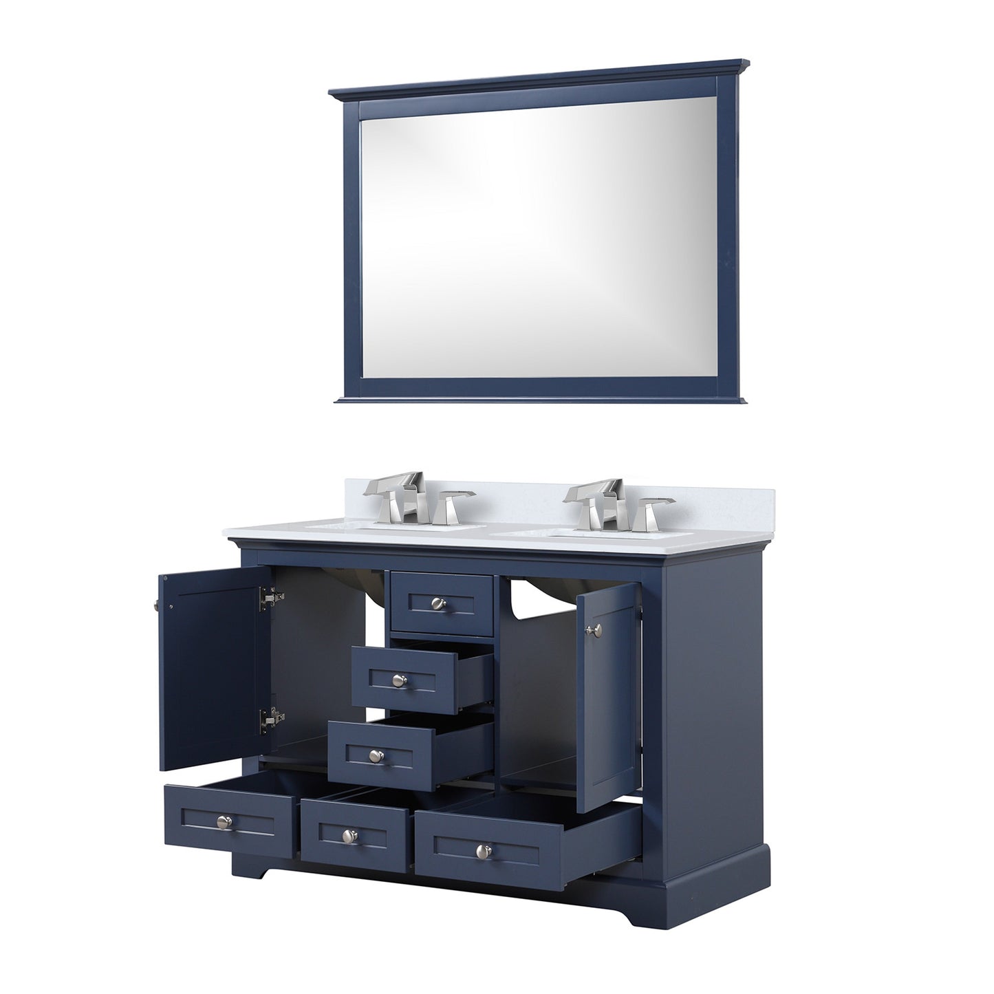 Dukes 48 in. W x 22 in. D Navy Blue Double Bath Vanity