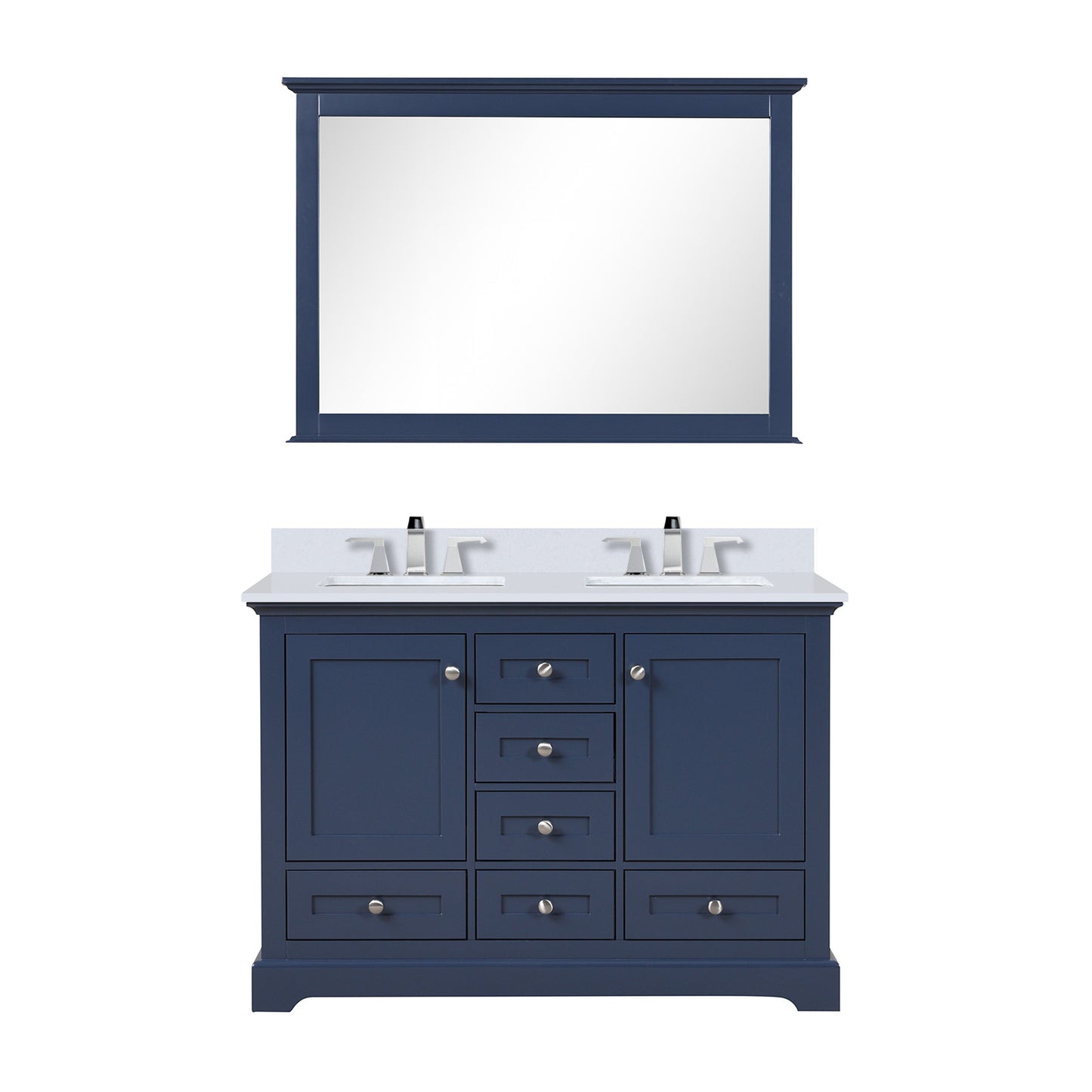 Dukes 48 in. W x 22 in. D Navy Blue Double Bath Vanity