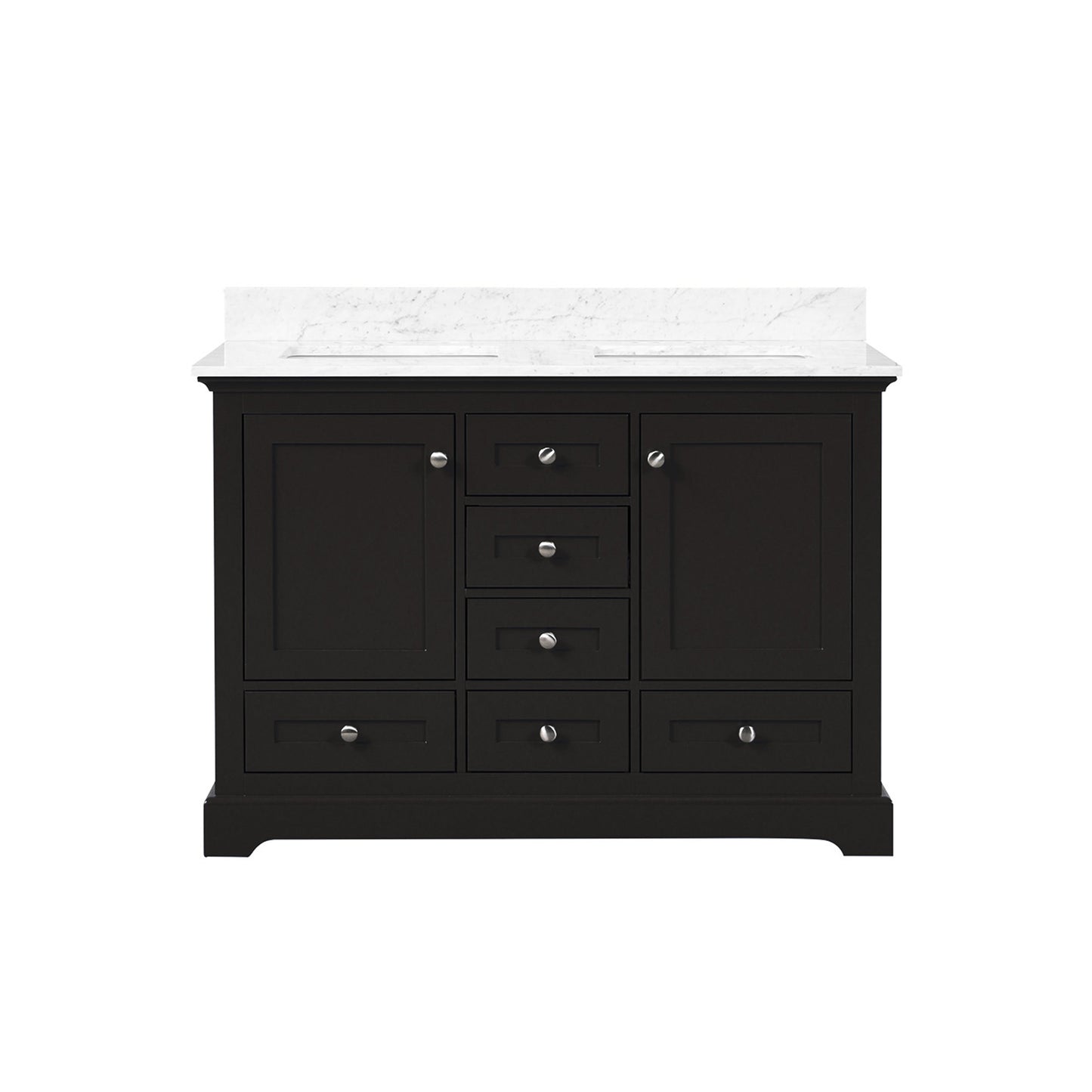Dukes 48 in. W x 22 in. D Espresso Double Bath Vanity