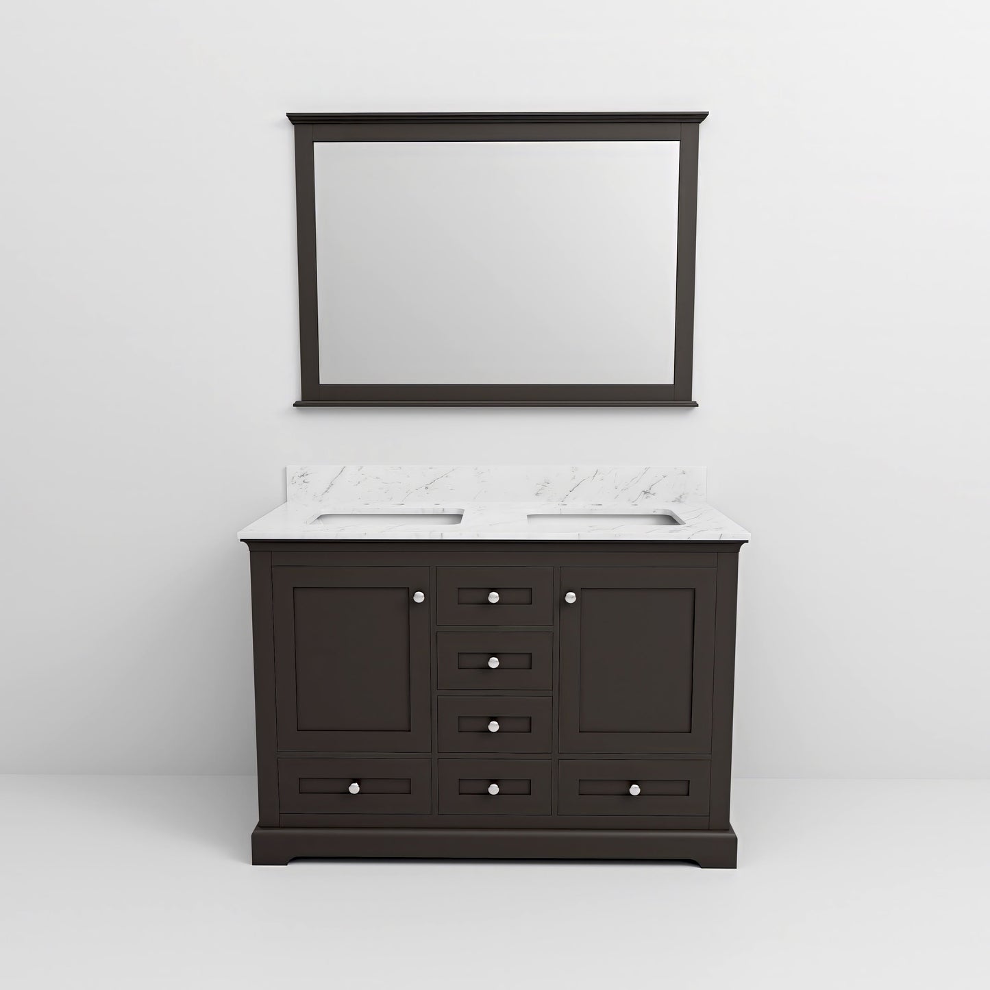 Dukes 48 in. W x 22 in. D Espresso Double Bath Vanity