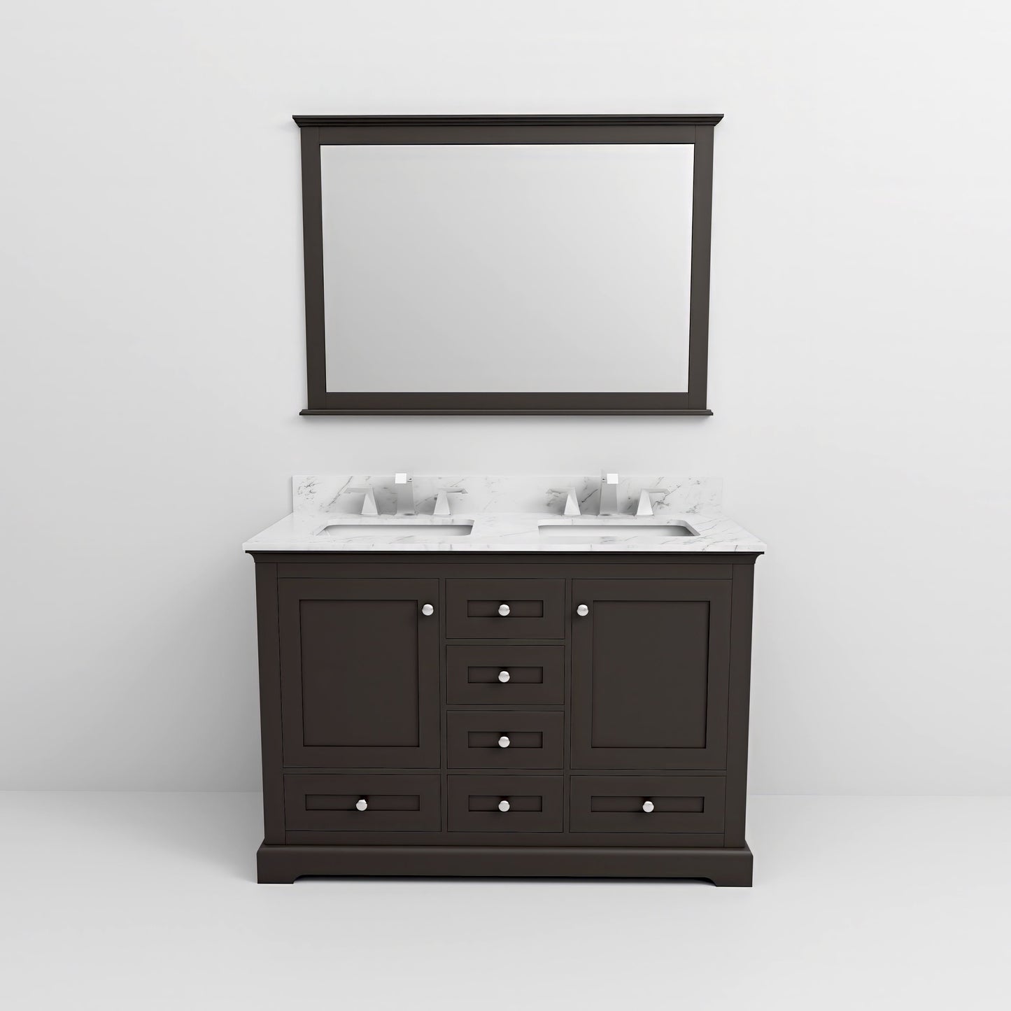Dukes 48 in. W x 22 in. D Espresso Double Bath Vanity