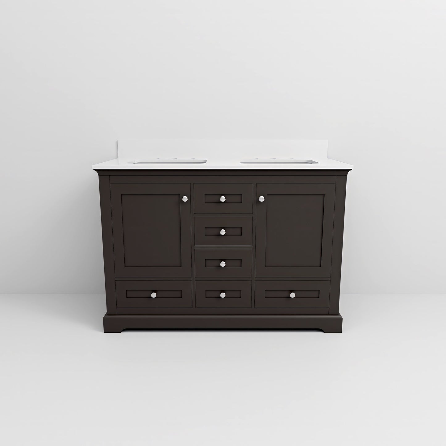 Dukes 48 in. W x 22 in. D Espresso Double Bath Vanity