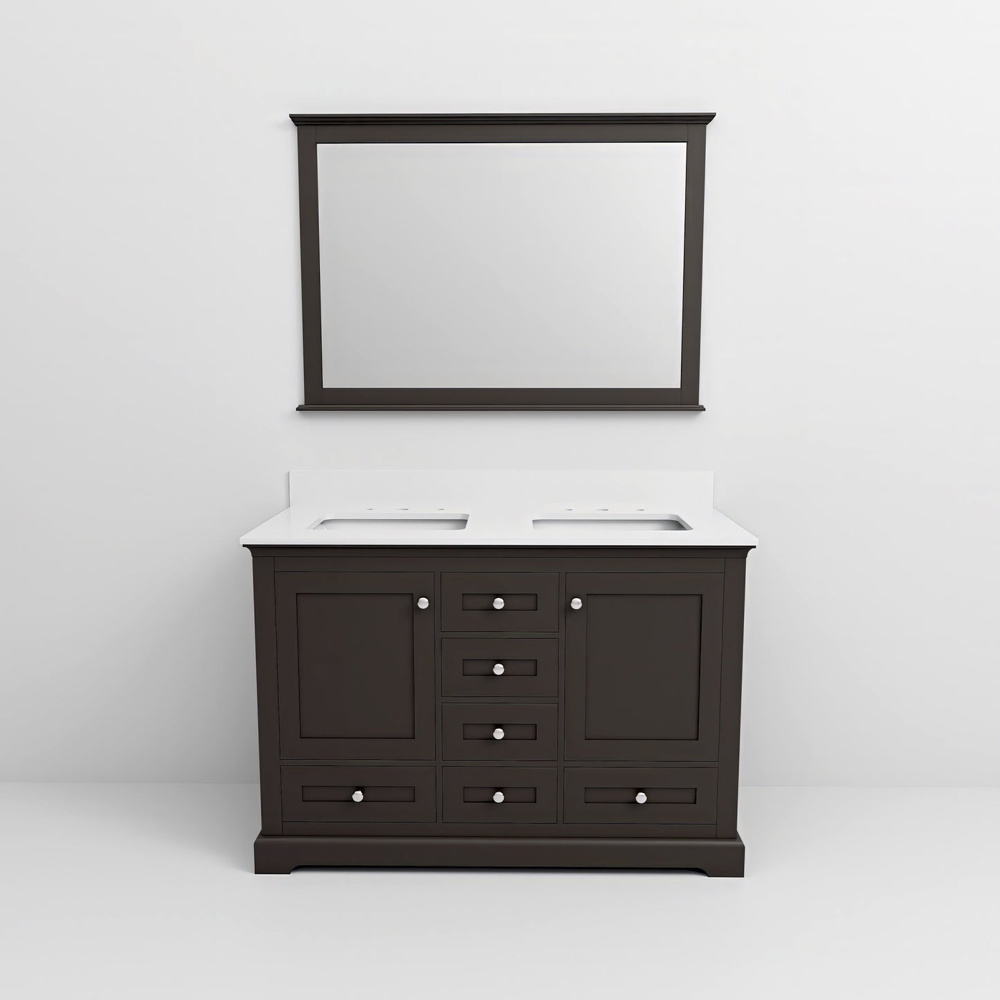 Dukes 48 in. W x 22 in. D Espresso Double Bath Vanity