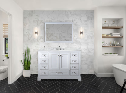 Dukes 48 in. W x 22 in. D White Single Bath Vanity