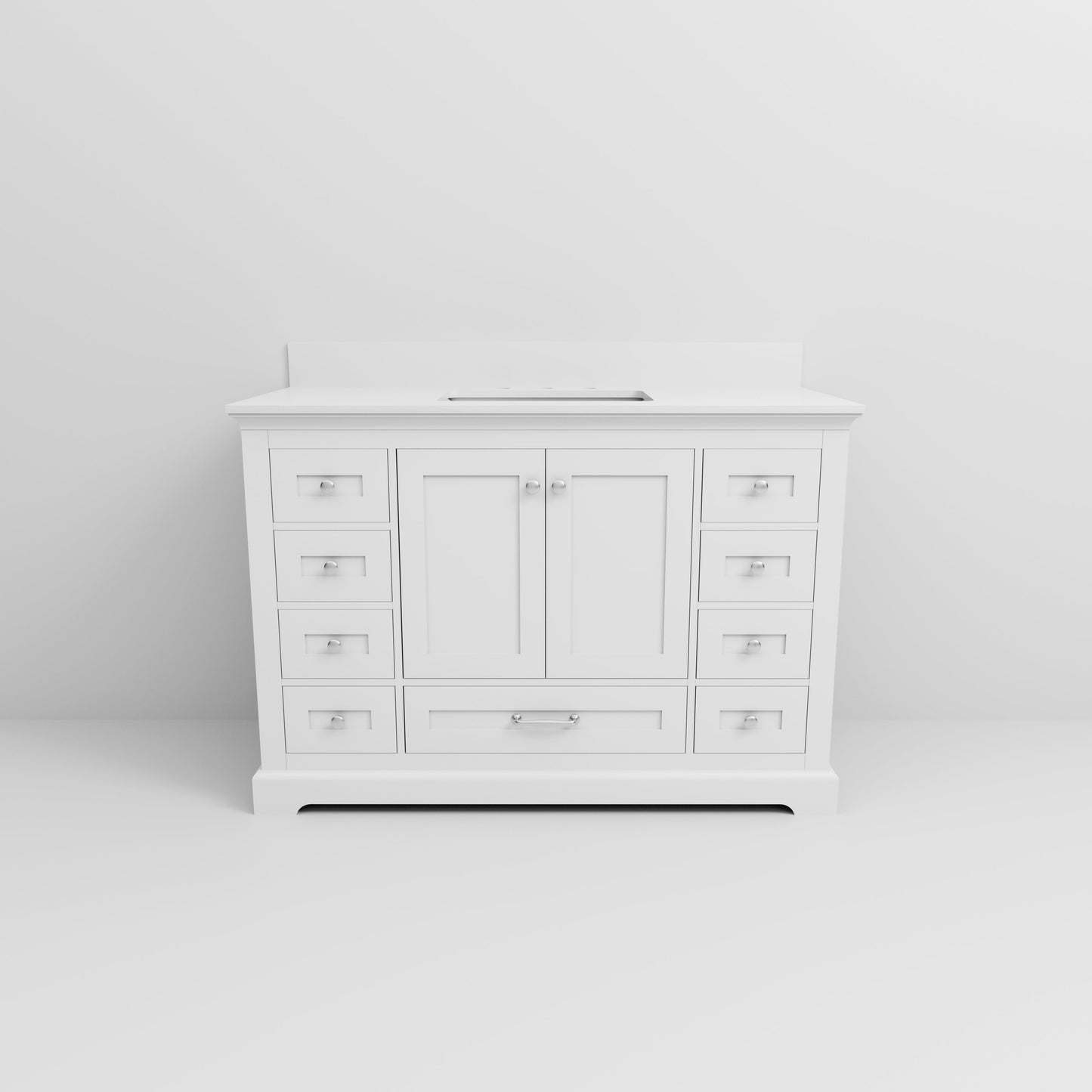 Dukes 48 in. W x 22 in. D White Single Bath Vanity