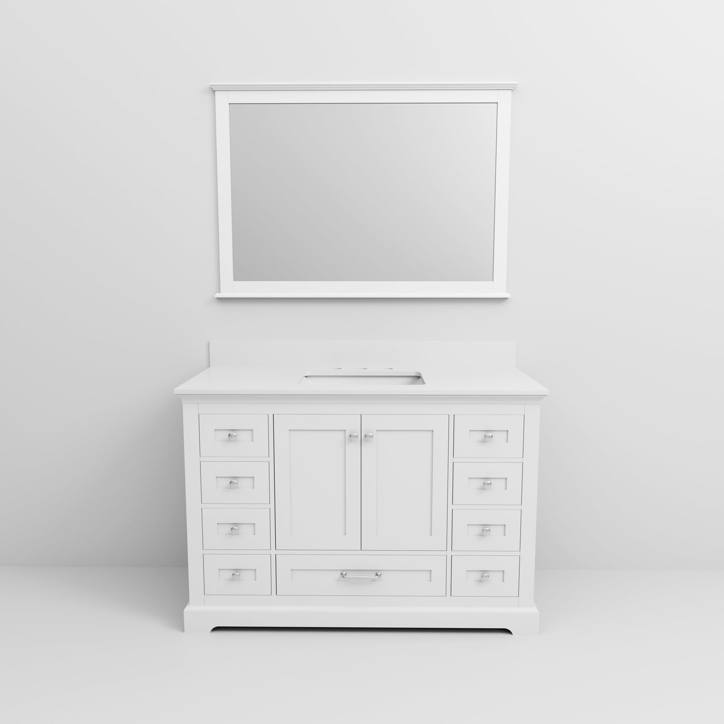 Dukes 48 in. W x 22 in. D White Single Bath Vanity