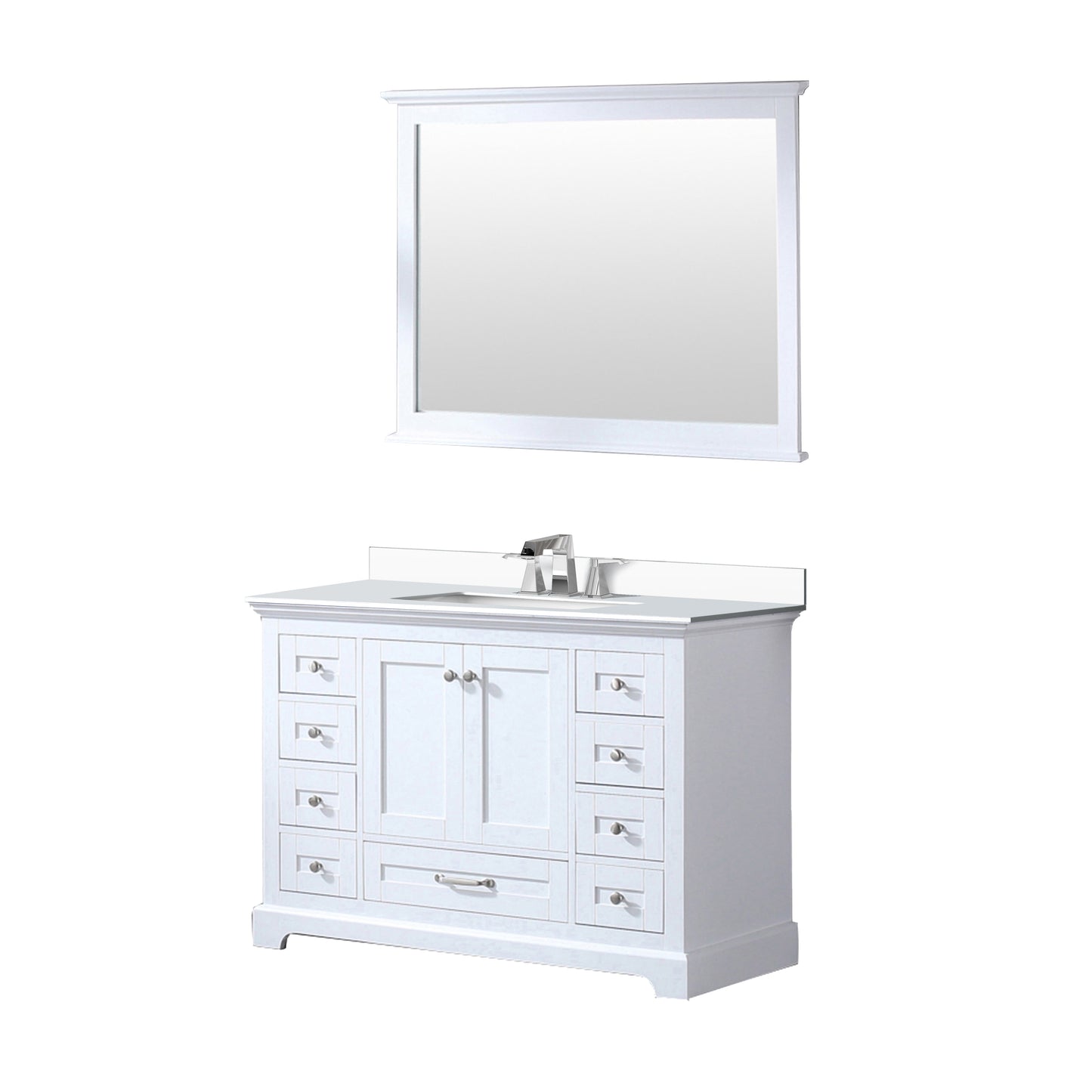 Dukes 48 in. W x 22 in. D White Single Bath Vanity