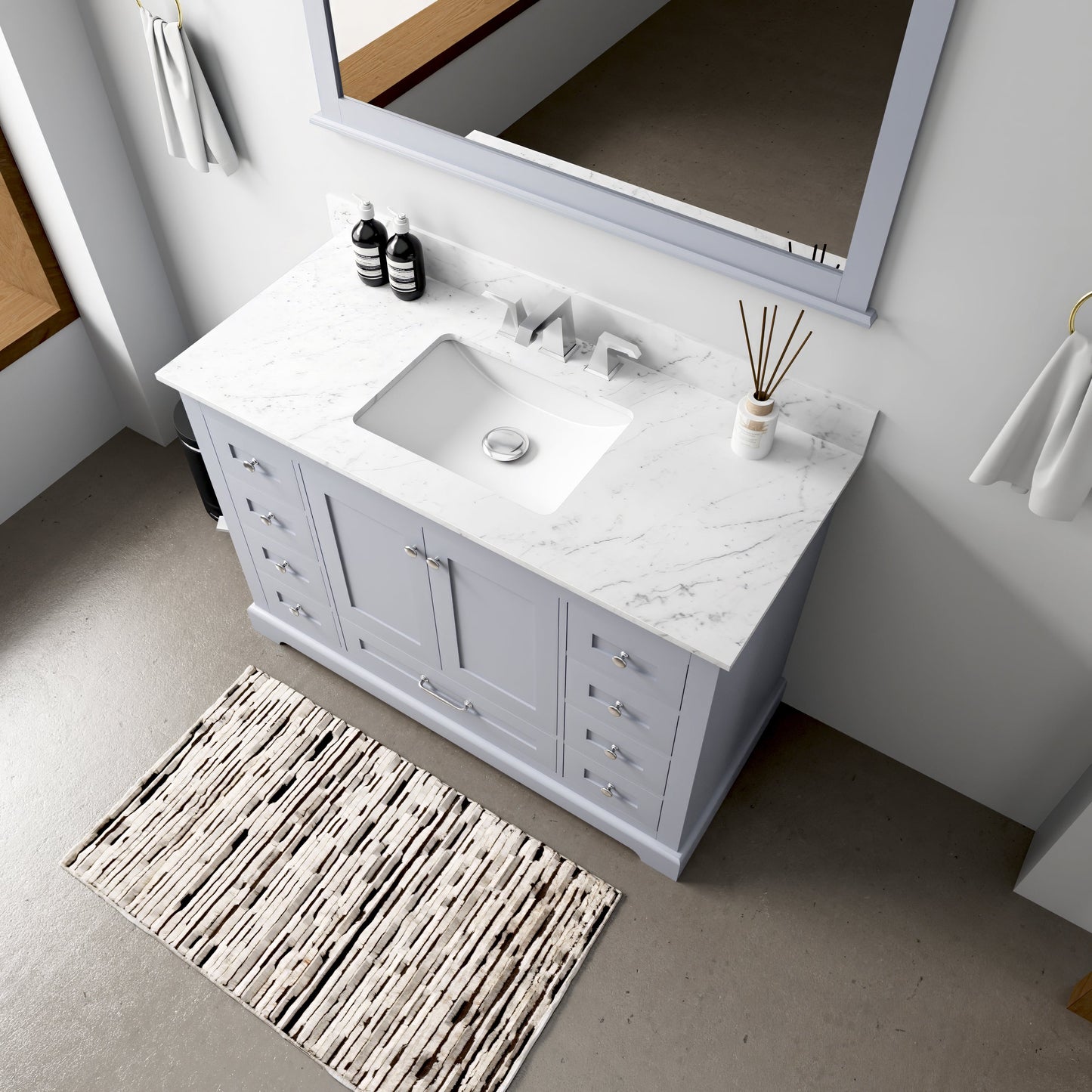 Dukes 48 in. W x 22 in. D Dark Grey Single Bath Vanity