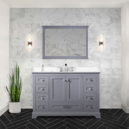 Dukes 48 in. W x 22 in. D Dark Grey Single Bath Vanity