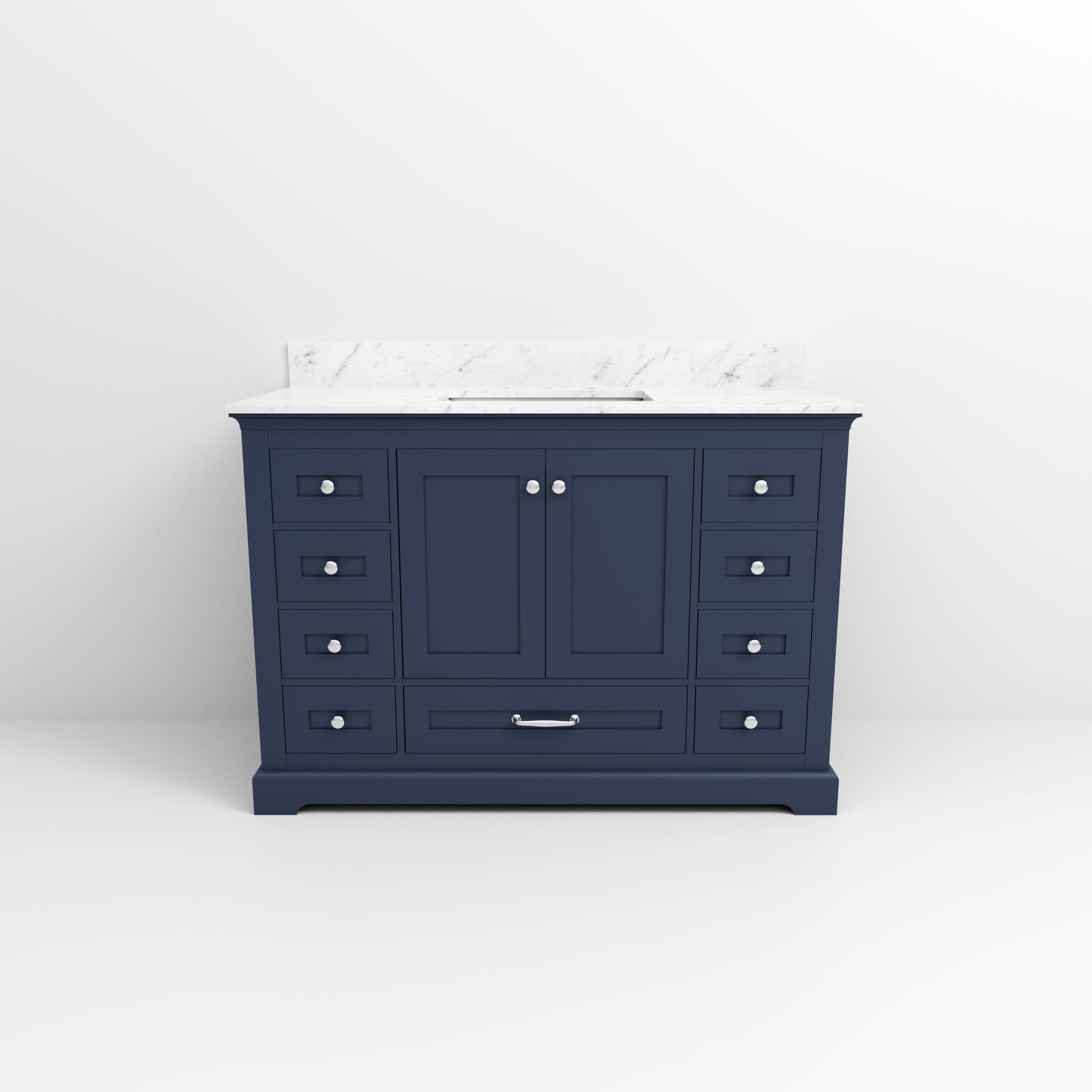 Dukes 48 in. W x 22 in. D Navy Blue Single Bath Vanity
