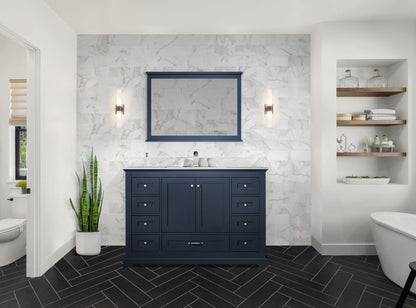 Dukes 48 in. W x 22 in. D Navy Blue Single Bath Vanity