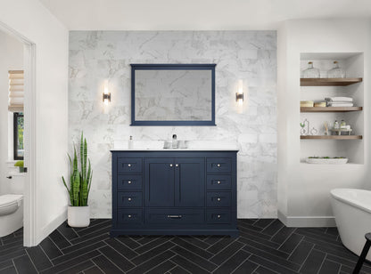 Dukes 48 in. W x 22 in. D Navy Blue Single Bath Vanity
