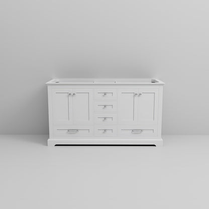 Dukes 60 in. W x 22 in. D White Double Bath Vanity