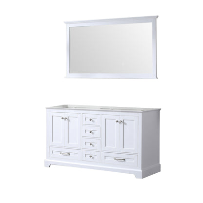 Dukes 60 in. W x 22 in. D White Double Bath Vanity