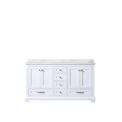 Dukes 60 in. W x 22 in. D White Double Bath Vanity