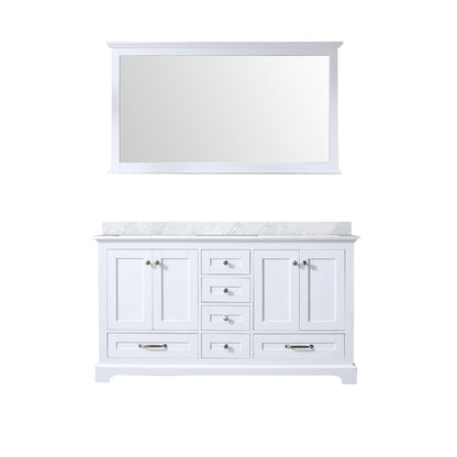 Dukes 60 in. W x 22 in. D White Double Bath Vanity