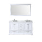 Dukes 60 in. W x 22 in. D White Double Bath Vanity