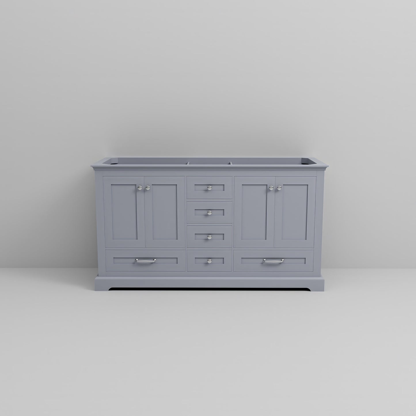 Dukes 60 in. W x 22 in. D Dark Grey Double Bath Vanity