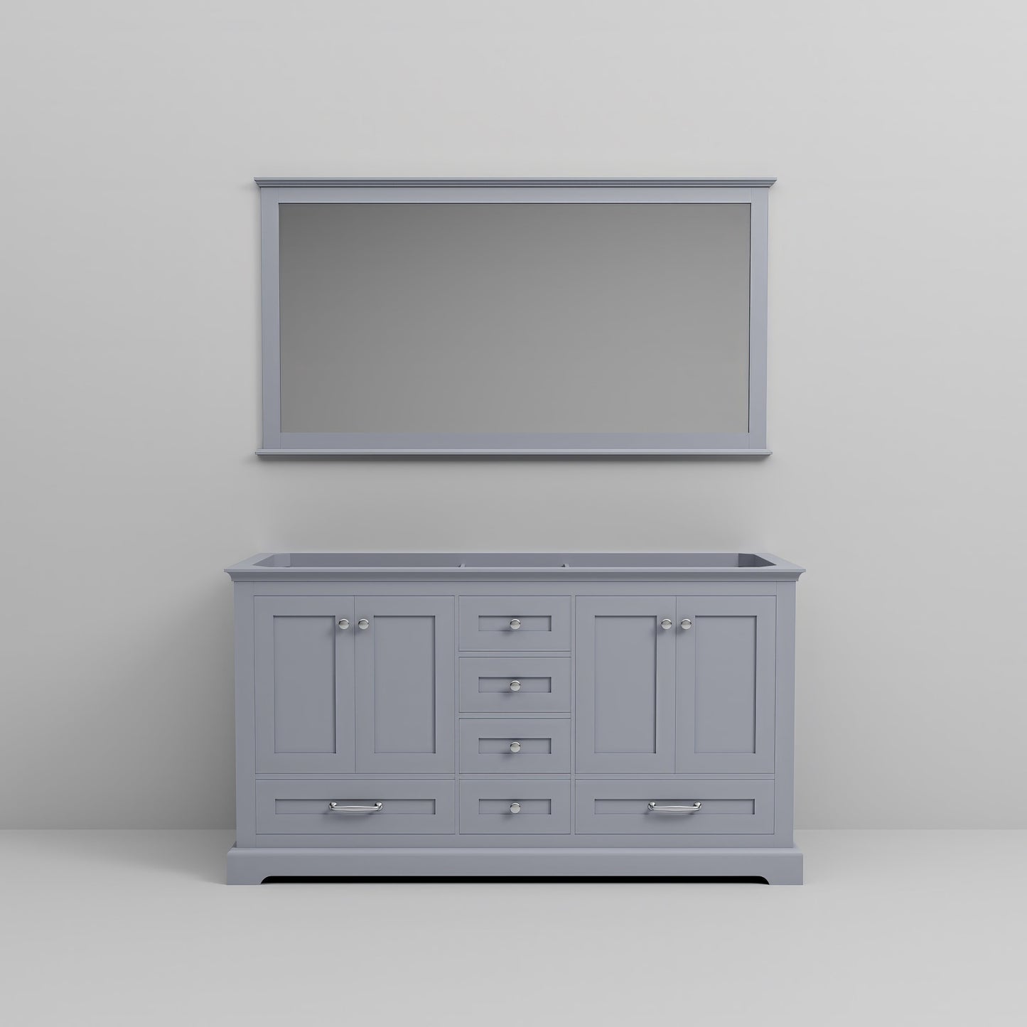 Dukes 60 in. W x 22 in. D Dark Grey Double Bath Vanity